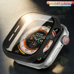 KAYKWONG'S Thin Hard PC Protective Cover Watch Case with Tempered Glass Screen Protector for Apple Watch Series 11/10/9/8/7 Ultra 49mm/46mm/45mm/44mm, Lightweight Scratch-Resistant, Multiple Colors, Smart Watch Accessories (Watch Not Included)