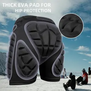 3D Hip Protection EVA Hip Pad Protective Thickened Shorts Anti-Collision Pad Impact Gear for Skiing Skating Snowboarding with 1.4cm EVA Foam Quick-Drying Breathable Fabric stomp pad snowboard ski jumper suit pants Closure Safety Protective Padding Shorts