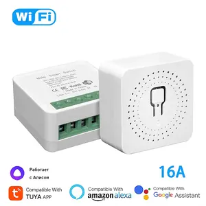 Tuya wifi mini Smart Switch Home Lights DIY 2-Way Control Timing 16A Works With Yandex Alice Alexa Google Assistant SmartLife APP light switch lights switch