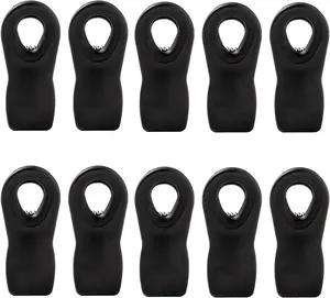 Elevate Your Kitchen Organization with 10 Stylish Black Magnetic Chip and Bag Clips Utensils