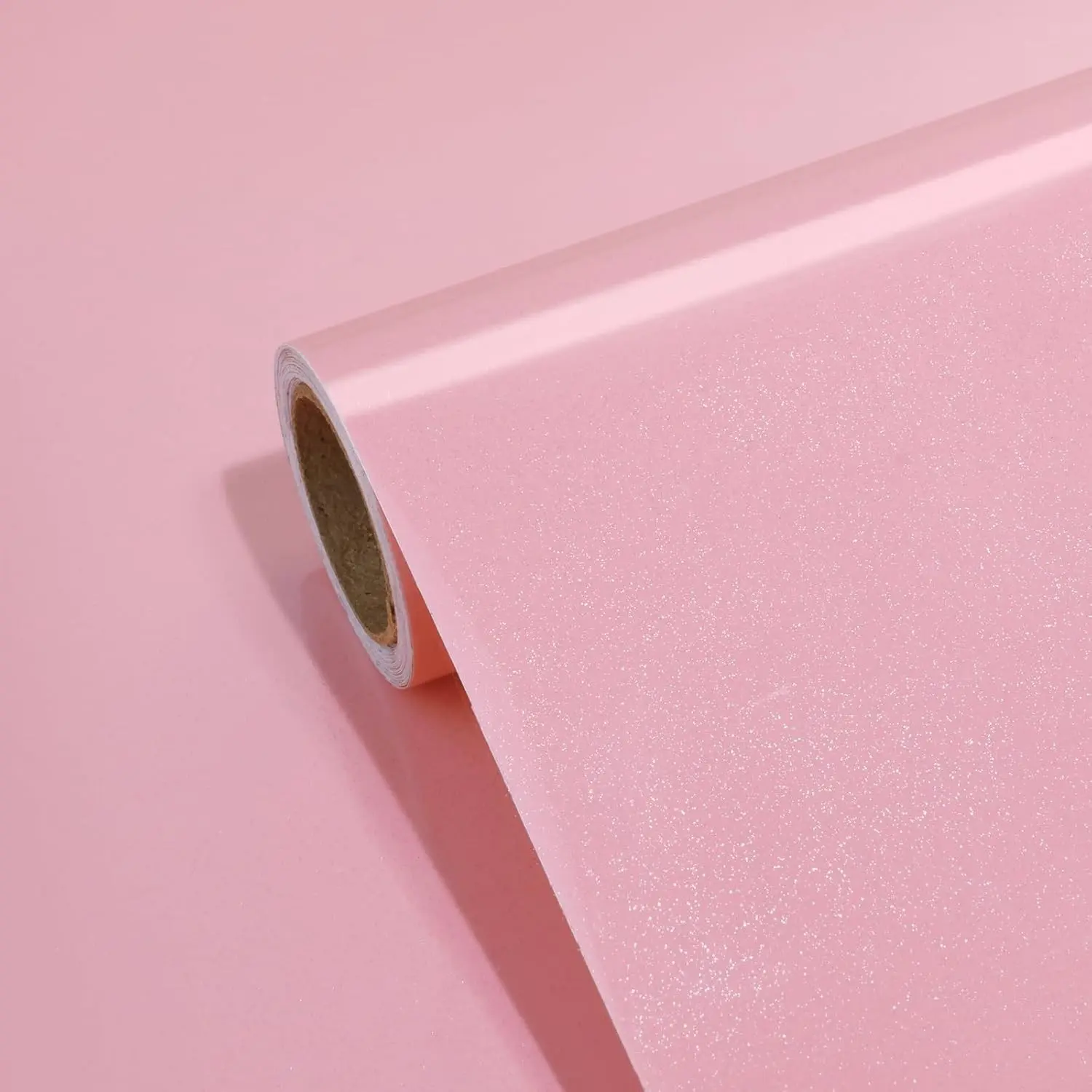 Pink Contact Paper 15.7"x78" Glossy Pink Peel and Stick Wallpaper for Kitchen Countertop/Cabinet Self Adhesive Waterproof Wall Paper Removable Decorative Vinyl