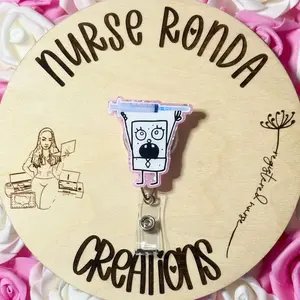Doodle Badge Reel, Nurse Badge Reel, Healthcare Workers, Funny Badge, Syringe Badge Reel