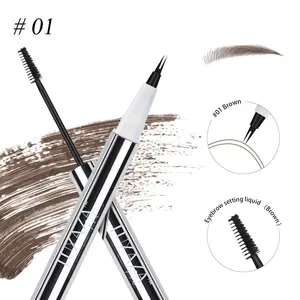 Luxaza 2-in-1 Micro Brow Pen – Natural, wild-looking brown 3D eyebrows, Stroke Eyebrow Pencil-Create Natural Brows in 10 Seconds #SummerVibes #Summervibes Long Lasting