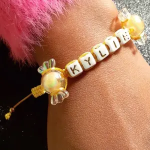 Custom name adjustable macrame bracelet