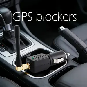 Car GPS Signal Protector Privacy Security Anti-Trac Device for Vehicles Portable Travel Accessory Indoor & Outdoor Use Black ABS 12-24V 0.3W 5-15m Range for Car Travel