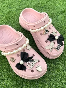 Cute Butterfly & Bowknot Design Shoe Charms, Fashionable Shoe Decoration for Women's Shoes, Shoes Accessories for Beach Shoes & Sandals