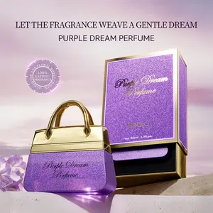 Women's Perfume 50ml Eau de Parfum, Lasting Wood Fragrance, Long Lasting Fragrance, Purple Bag Advanced Perfume, Female Fragrance, Daily Use and Gift Recommendation, Elegant Perfume