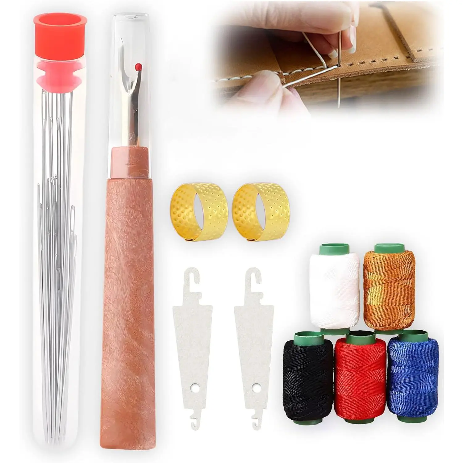 Needle Threading Tool for Sewing, DIY Threader Dual-Headed Needle Puller, Essential Sewing Accessory for Crafters and Hobbyists