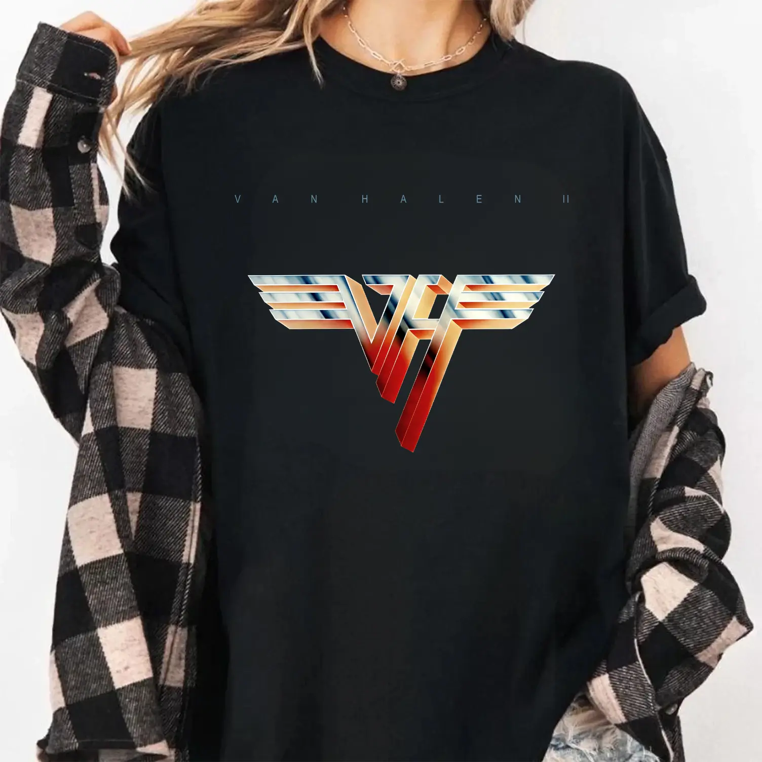 [SALE UP TO 30%] New Van Halen Logo Rock Band Heavy Cotton Black Unisex Tshirt Size S-5XL Unisex Shirt Made Using 100% US Cotton, Design & Printed In The USA. Menswear