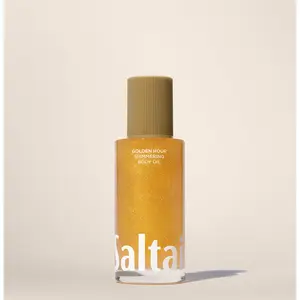 Saltair Golden Hour Shimmering Body Oil – Hydrating Glow Oil with Squalane & Golden Shimmer – Radiant Sunflower, Juicy Pineapple & Fresh Coconut – 4 fl oz