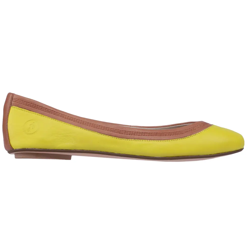 BRONX Womens Need A Break Ballet Flats Casual - Yellow