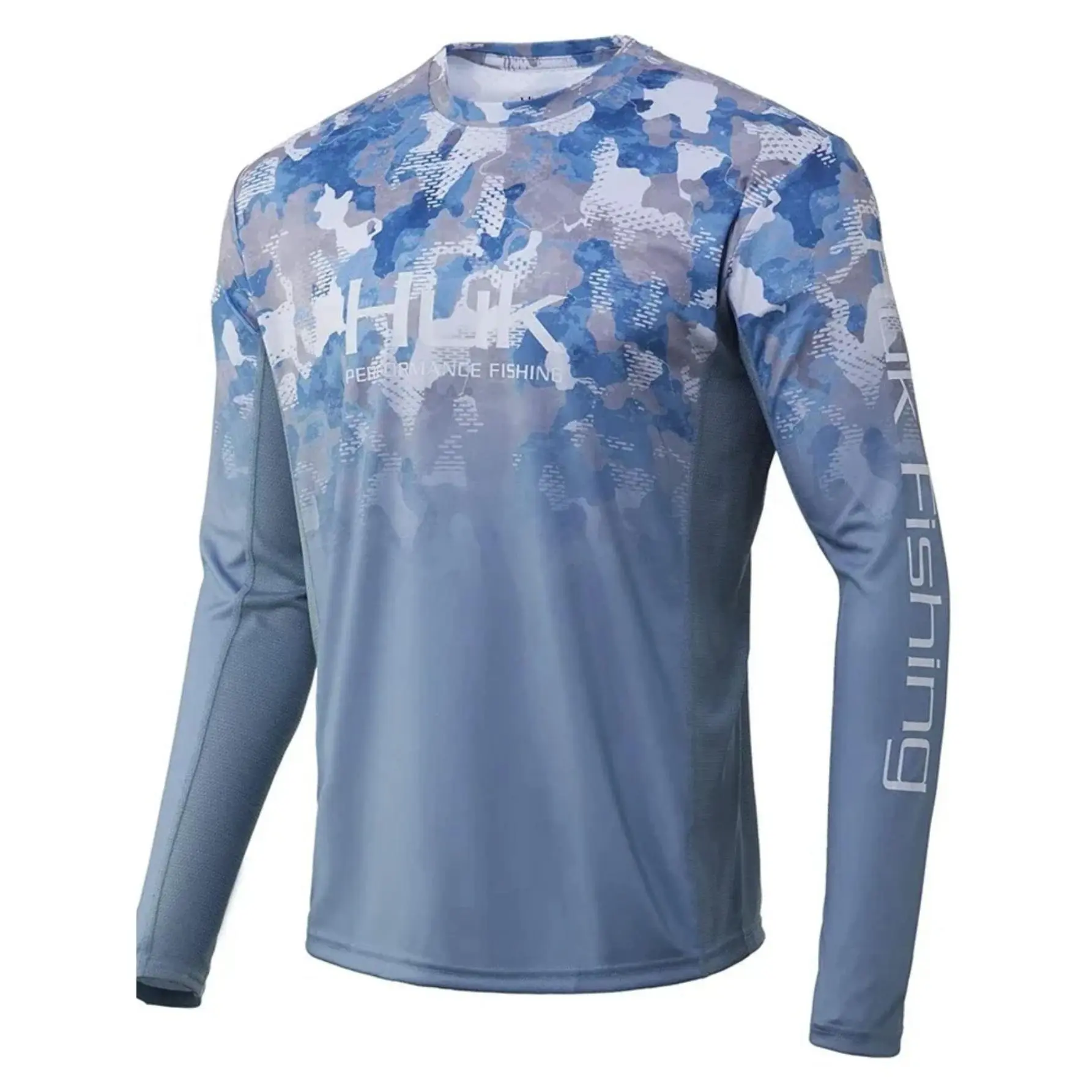 Fishing shirt, high-performance sportswear, UPF50+ sun protection clothing, fishing apparel, long-sleeve camouflage fishing wear, new style shirt, mountain|Lake|Ocean|Hiking trail|Quick-dry vest|Compression UV protection shirt|Men's Surfing Sun Protection