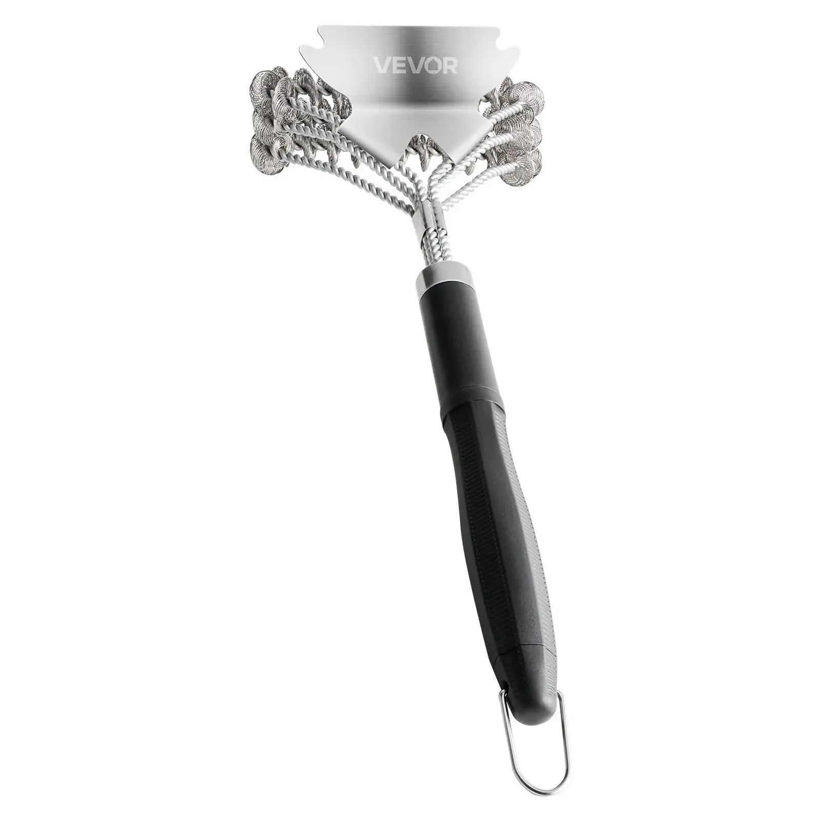 【Summerfinds】VEVOR Grill Brush and Scraper,  BBQ Brush for Outdoor Grills, Stainless Steel Woven Wire, Bristle Free Barbecue Brushes for Porcelain, Charcoal, Grate Cleaner Grill Accessories, 17 in