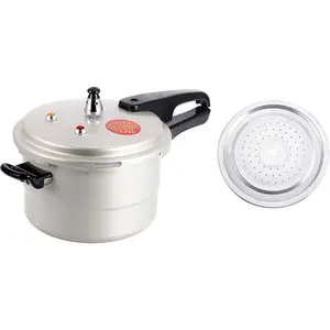 4 Quart Pressure Cooker, Household Pressure Cooker with Steaming Layer, Explosion Proof Cooking Pot for Gas Stove Electric Ceramic Stove, Suitable for 2-3 Person Use