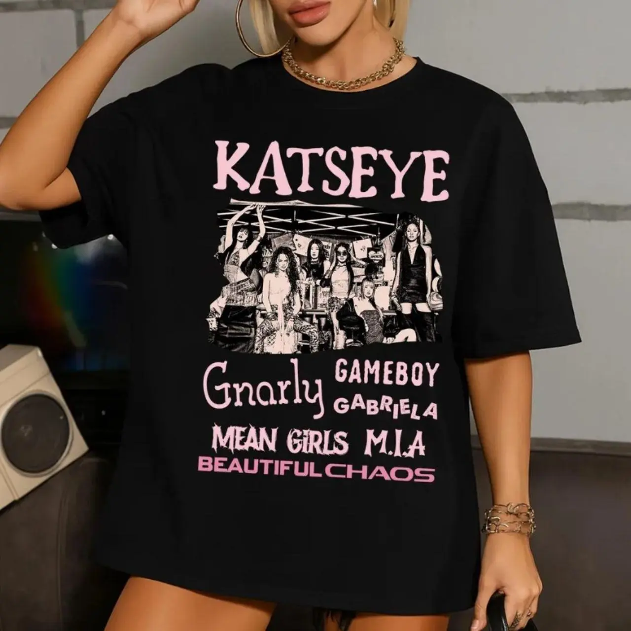 Katseye Beautiful Chaos Tracklist T-Shirt, Katseye Gnarly T-Shirt, Gabriela Shirt, Music Gifts