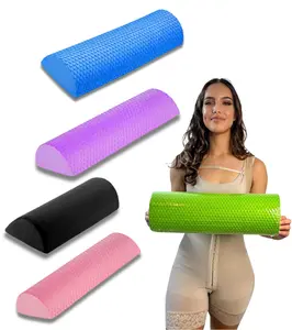 Multipurpose high Density Foam Roller, BBL post surgery supplies, bbl toilet riser, bbl pillow for toilet BBL Toilet Riser, D-Shaped high Density Foam Lumbar roll Back Support Pillow, Exercise high Density Foam, Yoga (Purple)