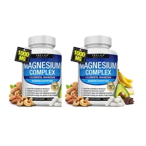 Magnesium Complex 1000mg Supplement – 8 Forms Including Glycinate, Citrate, Malate & Taurate for Muscle, Bone, Energy & Recovery Support, Vegan Non-GMO, Includes the 8 bioavailable forms,each chosen for a specific benefit