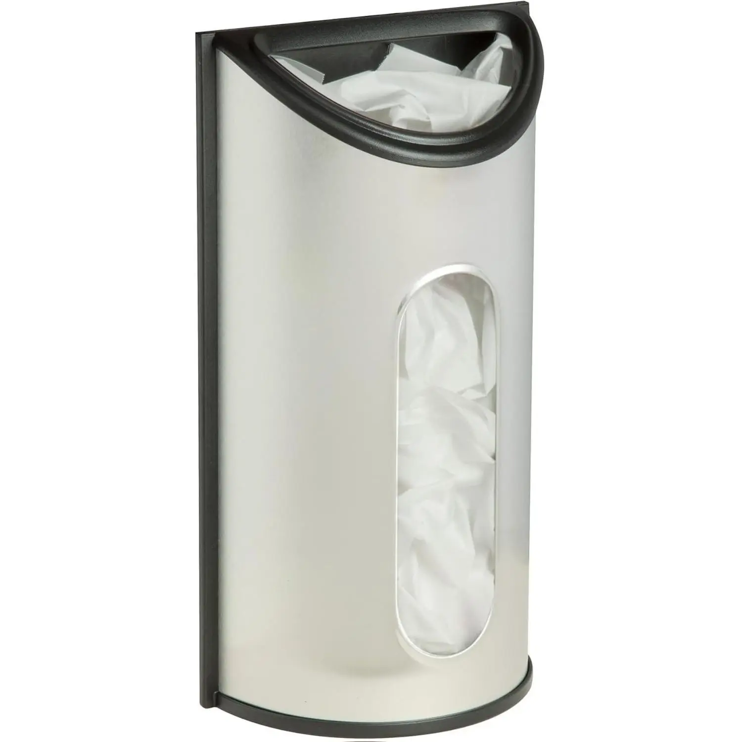[New Deal] Stainless Steel Plastic Bag Saver & Trash Bag Dispenser, Wall-Mounted Plastic Bag Organizer for Kitchen, Pantry, Garage, Durable Stainless Steel Storage for Grocery Bags and Space-Saving