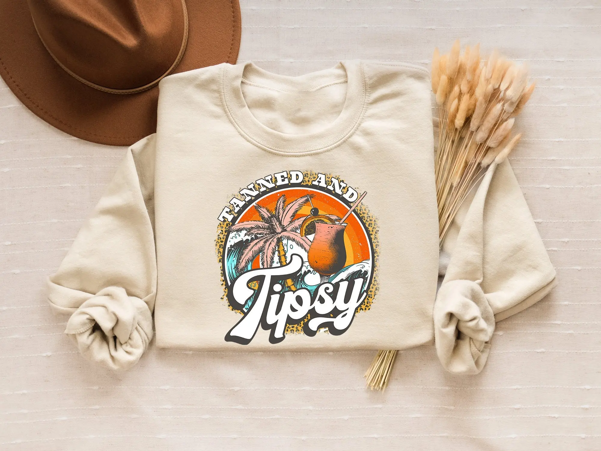 Tanned and Tipsy Summer Sweatshirt, Summer Tshirt, Tanned and Tipsy Trucker Tshirt, Day Drinking Snapback Summer Party Tshirt, Summer T-Tshirt