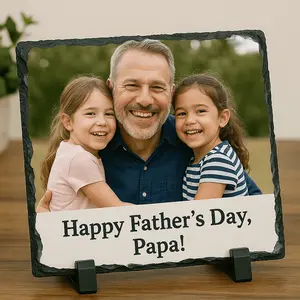 Personalized Rectangle Slate – Vibrant Memories on Natural Stone (Sublimated Slate)