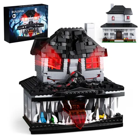Spooky Monster Mansion Building Blocks Set (750 pcs) – DIY Haunted House Toy Kit, Perfect Halloween & Christmas Gift for Kids, Teens & Horror Fans
