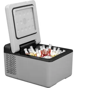 SucceBuy 9L 15L Car Refrigerator Portable Compressor Fridge Freezer Cooler 12V/24V DC 110-240V AC RV Travelling Camping Fishing