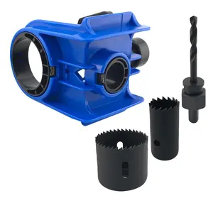 Door Lock Installation Kit, C-Clamp Design Adjustable Clamp Height for Wooden Doors, Easy to Install Woodworking Tool for Home Improvement