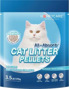 Honey Care All-Absorb Cat Litter Pellets, Zeolite, Long-Lasting Odor Control Non-climping Litter, 3.5 Lbs Pack