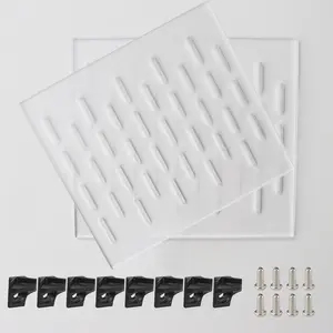 Replacement Shelf with Brackets for IKEA Blaliden,Acrylic Rectangle Extra Shelves Accessories Compatible with IKEA Blaliden Glass Cabinet,12.5" x 11.25"(2)