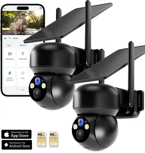[LiveView]4G LTE Cellular Solar Surveillance Camouflage Security Camera – 2K HD Video 360° View,No WiFi, Remote APP Controlled,WaterProof,MotionActivated, NightVision, 4GDataCardIncluded (Data refill is required for Unlimited 4G data usage)