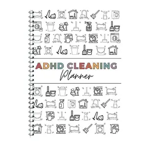 1 cleaning checklist schedule notebook for daily cleaning plans for home, office stationery and consumables, Cleaning Planner, Household Cleaning Planner
