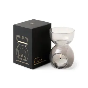 Black Glass - Essential Oil Burner & Tea Light Candle