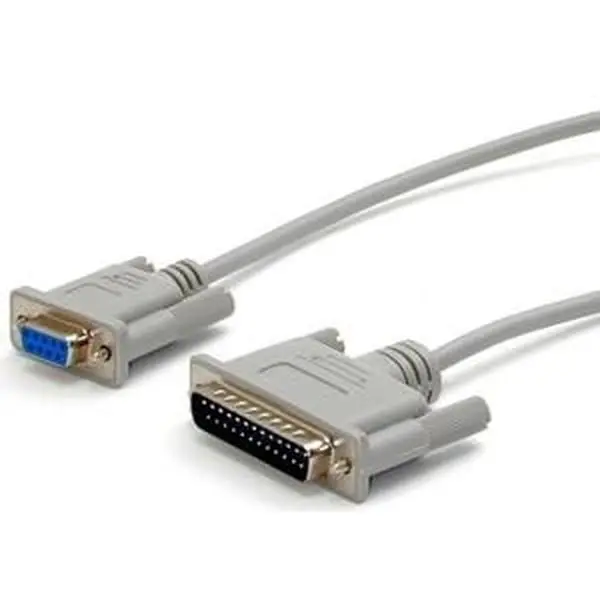 Startech 10ft Crossed Wire Serial/Null Modem Cable with 2 Connectors - 1x D-Sub (DB-9) DB9 Female, 1x DB25 Male, for PC Serial Transfer, Long-Lasting Connection