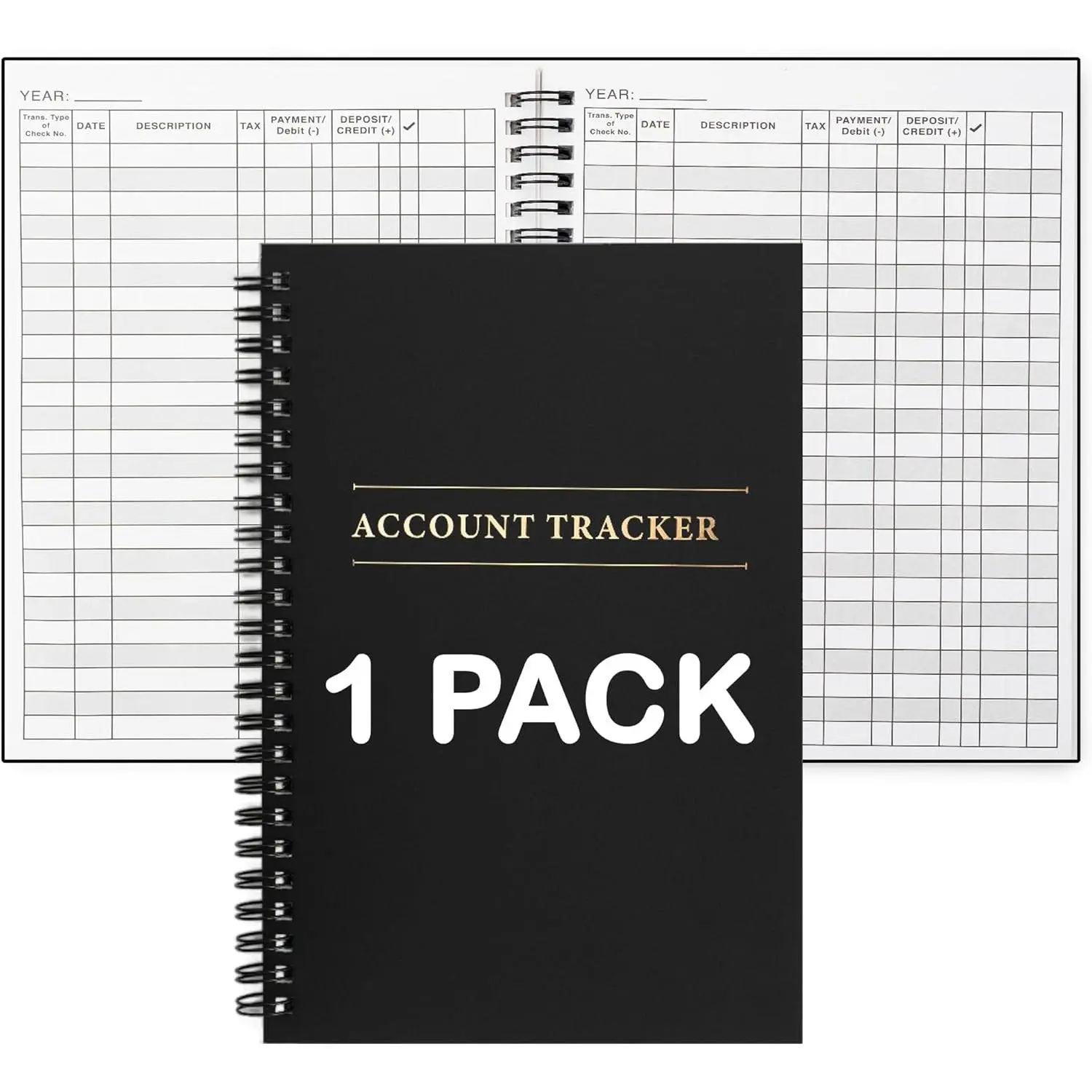 1 Pack Durable Cover Expense Notebook - 100 Pages Finance Planner for Small Business Budget Tracking & Office Accounting Supplies