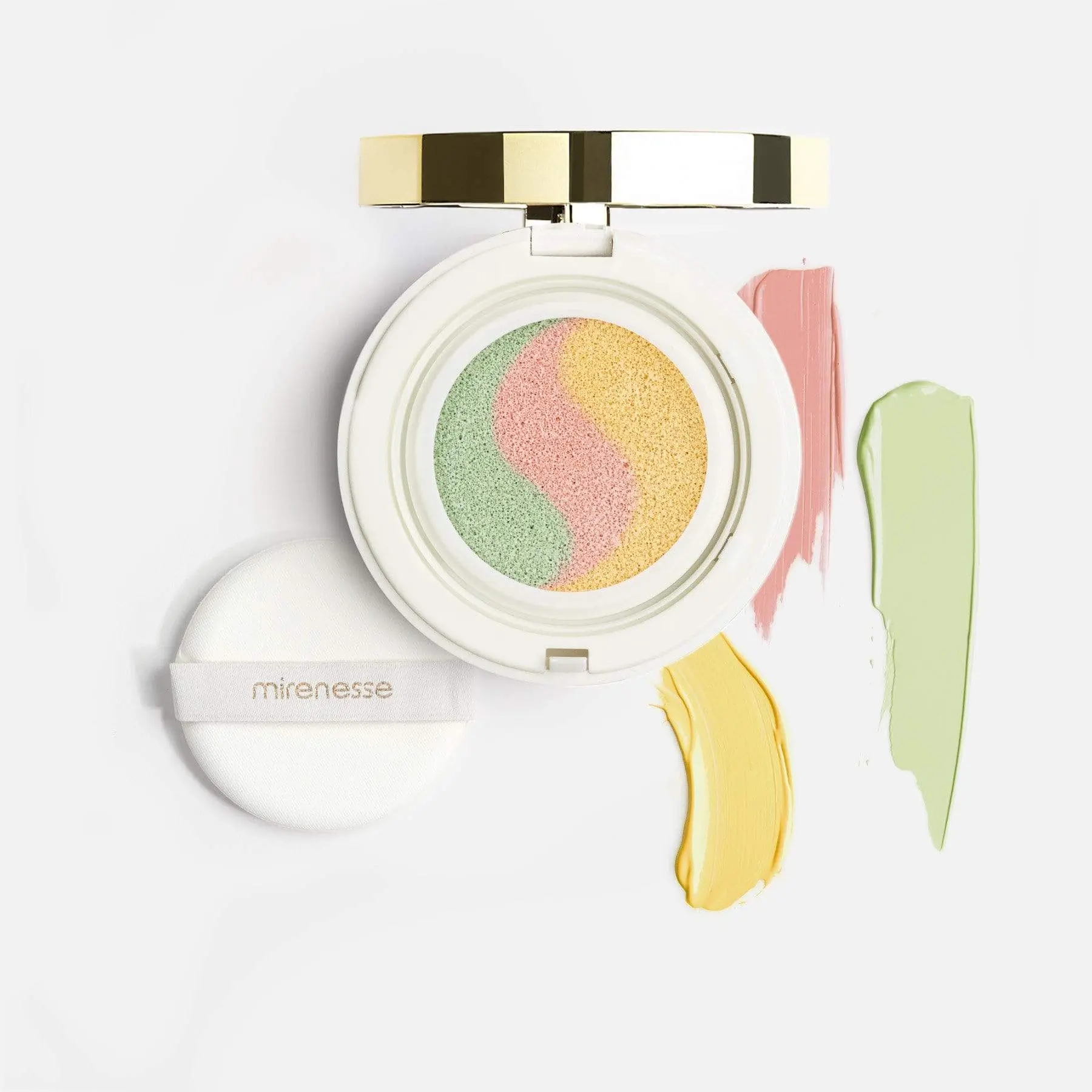Mirenesse Tone Correcting Primer Cushion Compact Brightening Airbrush Makeup Serum Cosmetic Perfector