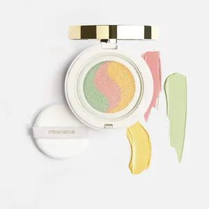 Mirenesse Tone Correcting Primer Cushion Compact Brightening Airbrush Makeup Serum Cosmetic Perfector