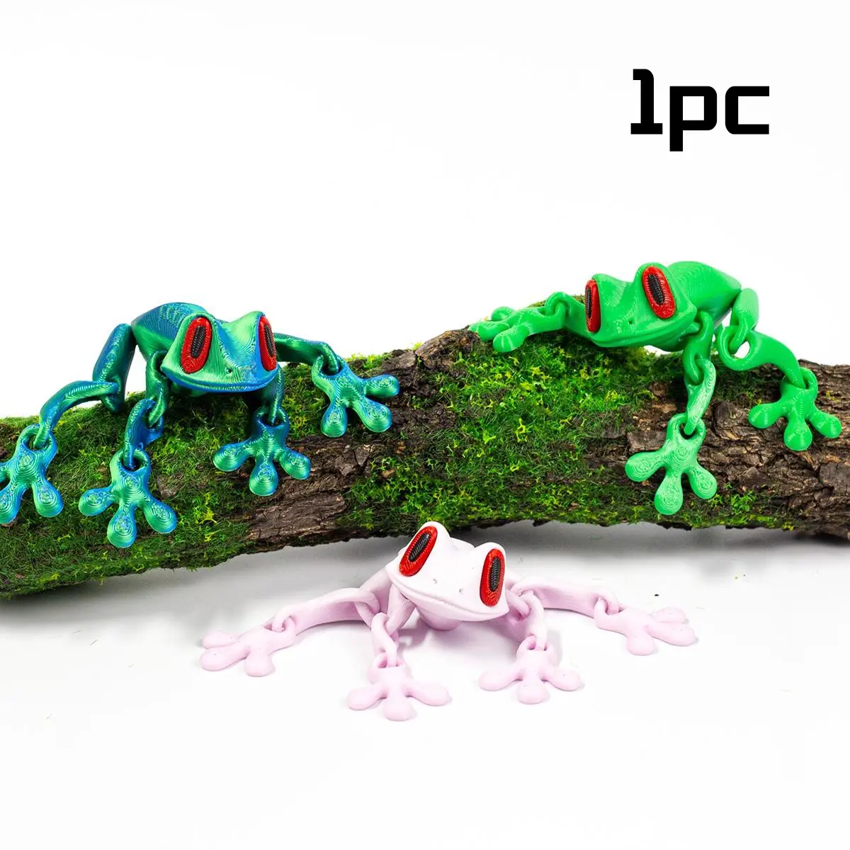 Jointed Magnetic Frog Refrigerator Decorating Magnet, 3D Printed Moveable Design, Suitable for Fridge and Metal Surfaces, Unique Home Accessory, Magnetic Item