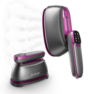 Dr.Flash 2-in-1 Steam Iron & Garment Steamer, Handheld Portable Wrinkle Remover for Clothes. Fast Heat-Up, Large Soleplate, Lightweight Design Perfect for Home, Travel & Summer Use.
