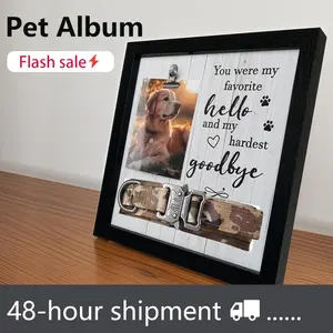 Sympathy Keepsake Photo Frame for Pet Lovers - Memorial Gifts for Lost Dogs and Cats - Pet Memorial Photo Frame with Collar