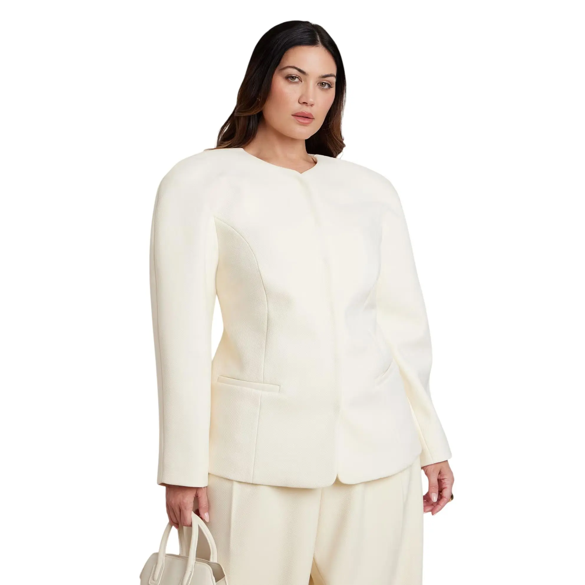 ELOQUII Women's Plus Size Rounded Hourglass Blazer