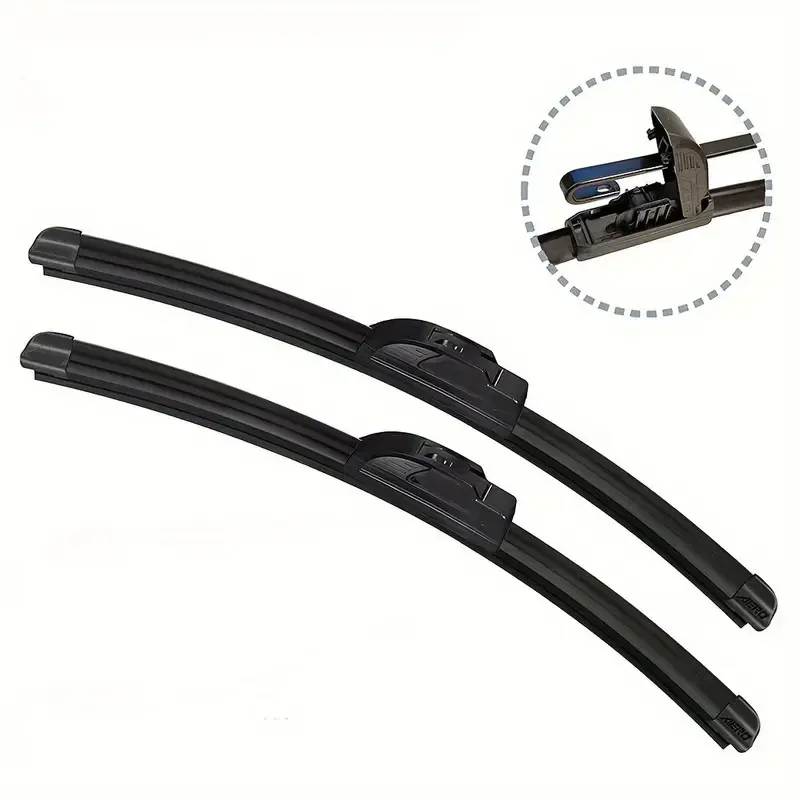 22" Premium Hybrid Silicone Front Windshield Wiper Blades Pair (2 Pieces) - J-Hook Fitting, All Seasons OEM Quality, Bracketless Jointless, Ice-Resistant, Smear-Free Wipe, Flex Spine Contact, 158°F Heat Ready Auto & Car Parts by toolupgrade
