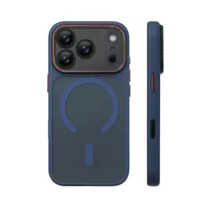 【 iPhone17 case 】Orange Lycra Scrub Liquid Skin Sense Magnetic Phone case iphone17 Pro Max 16 15 for iPhone case silicone soft shell TPU shockproof