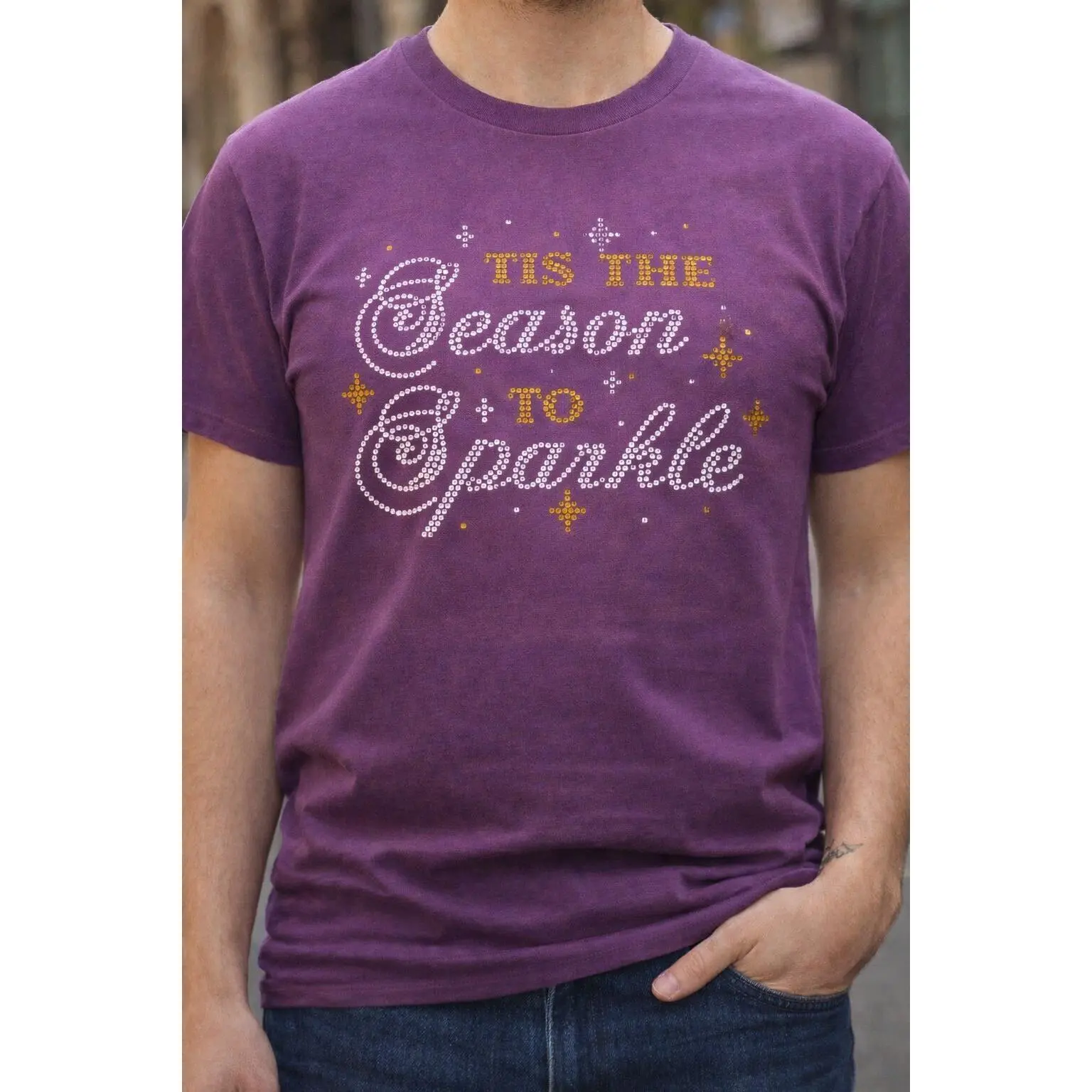 Tis The Season To Sparkle Rhinestone Heat Transfer | DIY Christmas Bling