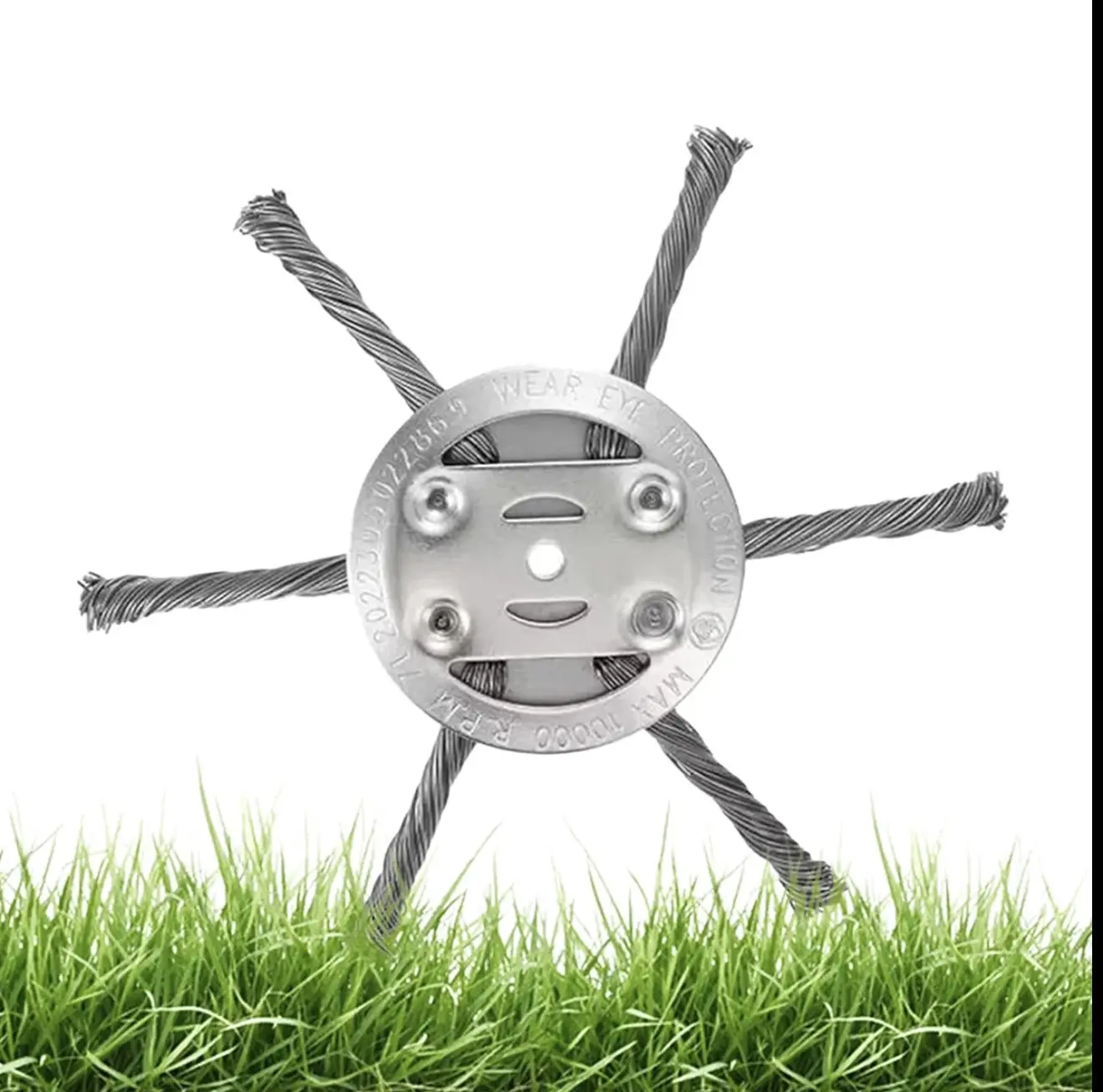 Weed Wacker Replacement Heads,Steel Wire Trimmer Head,Duty Weed Brush Cutter Attachment for Electric & Cordless String Trimmers,ldeal for Grass,Moss & Rust Removal.