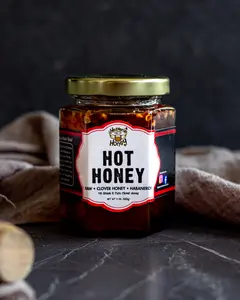 Heaven's Honey Inc. Hot Habanero Honey 9 oz | 100% Raw Natural Unfiltered Unprocessed Honey Sweet Flavor Eco-Friendly Glass Jar