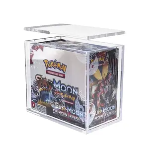 CASEMON UV Pro-Safe Acrylic Display Hard Case Pokemon Booster Box Magnetic Lid Trading Card Toploaders Trading Card Toploaders