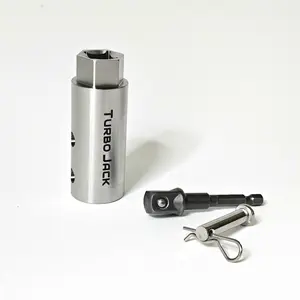 Turbo Jack Drill Adapter For Landing Gear Drill Jack Adapter Semi-truck, RV, Auto, Full Stainless Steel Trailer Jack Cordless Adapter