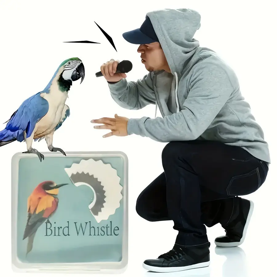 Easy Bird Whistle Set, Fun Magic Simulated Parrot Toy, Plastic Bird Teaser Tool, Pet Bird Supplies, Mouth-Placed Hidden Magic Sound Generator, Training Interactive Entertaining