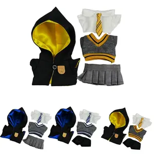 Inspired Wizard School Uniform 5-Piece Set Detailed Doll Clothes for 6.7" Labu-bu Perfect Gift for Movie Book Fans & Collectors