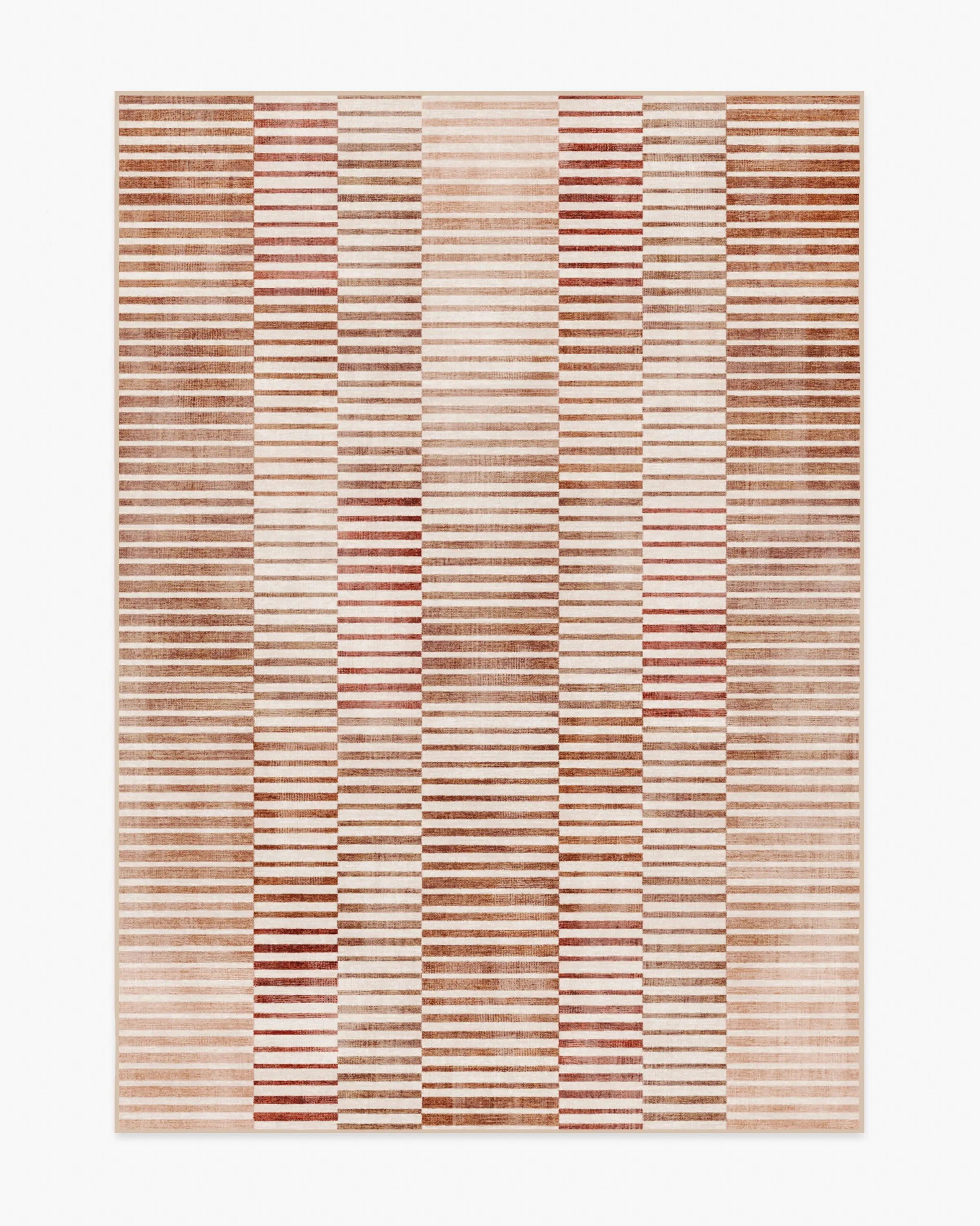 Shadow Stripe Terracotta Flatwoven Rug